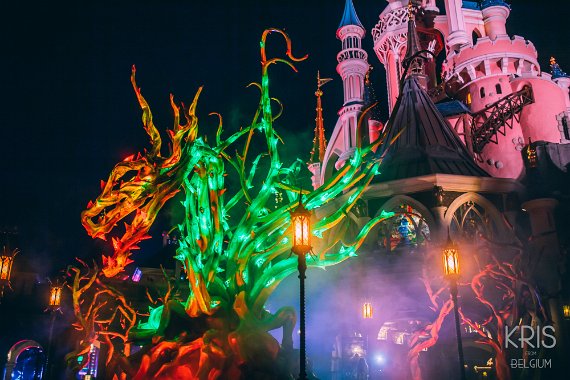 Malificent's Courtyard Halloween 2016 at Disneyland Paris